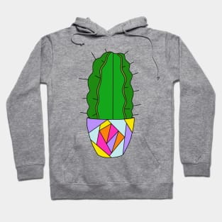 Cute Cactus Design #110: Armatocereus Cactus In A Neon Pot Hoodie
